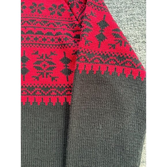 Red & Gray Fair Isle Turtleneck Sweater PM Petite By Studio Works - Picture 4 of 9